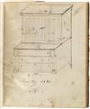 (CABINETMAKING.) Richardson, C. Broadside of the Holley Cabinet Ware House, with related notebook of furniture designs.